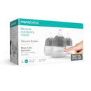 Nanobebe Flexy Silicone Baby Bottle, Anti-Colic, Natural Feel, Non-Collapsing Nipple, Non-Tip Stable Base, Easy to Clean 3-Pack, Gray, 5 oz by TinyTreasures Baby Boutique