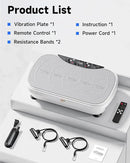 Vibration Plate Exercise Machine, Full Body Shaker Workout Vibration Plate for Lymphatic Drainage Weight Loss, Waver Vibrating Fitness Platform with Resistance Bands, Low Noise Home Fitness for Adults by CozyNest Decor