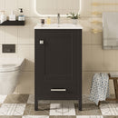 Bathroom Vanity With Ceramic Sink, Soft Close Drawers, Door Organizer, Divider Drawer, Adjustable Foot Pads by Unique Piece Furniture