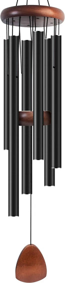 Large Aluminium Wind Chimes 37" Inches to Create a Zen Atmosphere Suitable for Outdoor, Garden, Patio Decoration. Classic Black Wind Chimes with Wind Catcher Suitable as A Gift for Unisex by CozyNest Decor