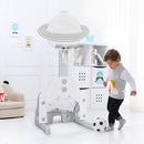 Costzon Kids Basketball Hoop, Toddler Sports Activity Center with 5 Adjustable Height Levels, Basketball Soccer Golf Game Set, Indoor Outdoor Basketball Hoop Set Best Gift for Baby Infant by TinyTreasures Baby Boutique