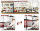 REIBII 55.5''W Storage Shelves 2500LBS Wire Shelving Rack with Wheels 75.6" H Heavy Duty Shelving Unit Adjustable Metal Shelves for Storage Rack Shelving for Kitchen Pantry 2PCS by CozyNest Decor