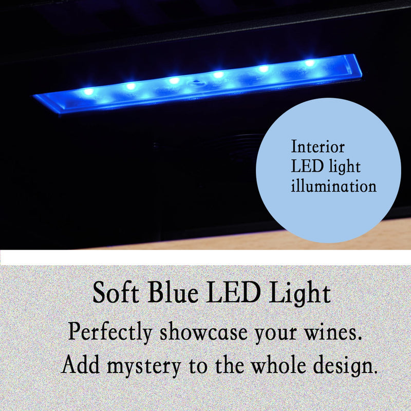 15 Inch Wine Cooler Refrigerators 28 Bottle Fast Cooling Low Noise Wine Fridge with Professional Compressor Stainless Steel, Digital Temperature Control Screen Built-in or Freestanding