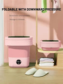 Portable Washing Machine, Mini Washer,16L Upgraded Large Capacity Foldable Washer.Deep Cleaning of Underwear, Baby Clothes and Other Small Clothes.Suitable for Apartments, Dormitories, Hotels.(Pink) by CozyNest Decor