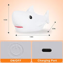 ZKLiLi Shark Night Light, Cute Silicon Night Light for Kids, Nightlight with Remote，Portable Recharge Nightlight for Kid Room,Funny Gifts Stuff for Boys Girls Baby by TinyTreasures Baby Boutique