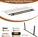 40 Inch Floating Shelf 1 Pack Large Floating Shelves for Wall No Drilling Accessories Included Deep Wall Shelves for Living Room Kitchen Farmhouse 40" W x 12" D x 1.2" White by CozyNest Decor