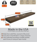 joelsantiques 48 Inch Wooden Floating Shelves for Wall - 48x8x2 in - Made of Natural Wood - Heavy Duty Rustic Wall Shelves for Bedroom - Perfect for Living Room, Kitchen - Medium Brown by CozyNest Decor