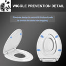 Elongated Toilet Seat with Toddler Seat Built In, Slow Close for Both Child & Adult Seats, Potty Training Seat, No Wiggle and Easy to Install, Detachable Toddler Seat for Longterm Usage, White by TinyTreasures Baby Boutique