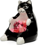 Ceramic Lazy Black Cat Home decor - Can be used as a candy dish, decorative bowl, tealight candle holder and jewelry tray | Unique Birthday gifts for Women, Mom, Grandma, Cat lover, Friend, Coworker by CozyNest Decor