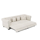 3 In 1 Convertible Sleeper Sofa Bed With Movable Ottoman