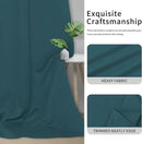 Easy-Going Blackout Curtains for Bedroom, Solid Thermal Insulated Grommet and Noise Reduction Window Drapes, Room Darkening Curtains for Living Room, 2 Panels(46x63 in, Peacock Blue) by CozyNest Decor