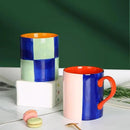 Koja Colorful Hand Painted 16 oz. Porcelain Ceramic Mugs Set. Service for 4. by CozyNest Decor