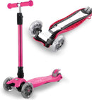 3 Wheel Scooter for Kids Ages 6-12,Kids Scooter with Light Up Wheels, Sturdy Deck Design, and 4 Height Adjustable Suitable for Kid Ages 3-12 by TinyTreasures Baby Boutique