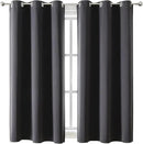 ChrisDowa Grommet Blackout Curtains for Bedroom and Living Room - 2 Panels Set Thermal Insulated Room Darkening Curtains (Dark Grey, 42 x 63 Inch) by CozyNest Decor