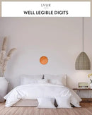 LUUK LIFESTYLE Silent Quartz Wall Clock, Modern and Minimalist Design, Without Ticking, 10” Kitchen Clock, for Living Room, Bedroom, Housewarming Gift, Orange and Silver by CozyNest Decor