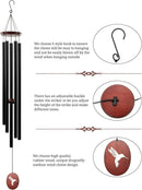 60" Wind Chimes Outdoor, WindChimes Large Wind Chimes for Outside Deep Tone with 5 Tuned Tubes and S Hook, Wind Chime Outdoor Decoration for Patio, Garden, Yard (Hummingbird) by CozyNest Decor