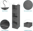 MAX Houser 6 Tier Shelf Hanging Closet Organizer, Closet Hanging Shelf with 2 Sturdy Hooks for Storage, Foldable (Grey-D3) by CozyNest Decor