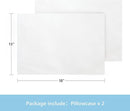 TILLYOU Toddler Pillowcase 2 Pack with Envelope Closure,13" x 18" Silky Soft Microfiber Travel Kids Pillow Cases for Boys and Girls,Pure White by TinyTreasures Baby Boutique