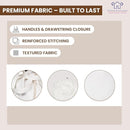 LFH Home Cotton Canvas Extra Large Laundry Bag with Handle, Heavy Duty Drawstring Closure Washable Laundry Bags School Travel, Home, Hotel, College Dorm, Organizer Sack, Toys Clothes 28x40-White by TinyTreasures Baby Boutique