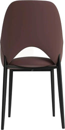 LeisureMod Amalfi Upholstered Fabric Dining Chair – Modern Side Chair with Iron Legs, Mid-Century Accent Chair for Dining Room or Kitchen by CozyNest Decor