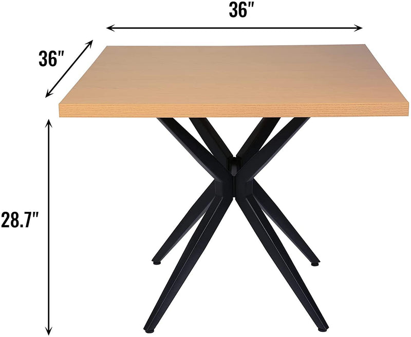 Dining Room Table Leisure Coffee Table with Metal Legs for Cafe Bar, Balcony Home, Living Room