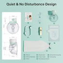 TSRETE Breast Pump, Double Wearable Electric Hands-Free Breast Pumps with 2 Modes, 9 Levels, LCD Display, Memory Function Rechargeable with Massage and Pumping Mode-27mm Flange-Green by TinyTreasures Baby Boutique