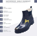 NORTY - Womens Ankle Rain Boots - Ladies Waterproof Winter Spring Garden Boot runs ½ size large by GreenHaven Gardens