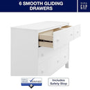 GAP babyGap Legacy 6 Drawer Dresser with Interlocking Drawers - Greenguard Gold Certified, Bianca White by TinyTreasures Baby Boutique
