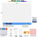 LED Note Board with Colors, Acrylic Dry Erase Board with Light, 16"x12" 6-Color Neon Glow Memo LED Light-Up Message Note Board, Drawing Board, LED Writing Pad with Touch Control (Stand/Hanging) by TinyTreasures Baby Boutique