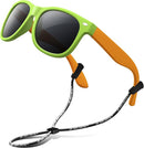 RIVBOS Kids Sunglasses Polarized UV Protection Flexible Rubber Glasses Shades with Strap for Boys Girls RBK004 by TinyTreasures Baby Boutique