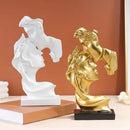 Large Couples Kiss Sculpture,Abstract Art Couple Sculpture Home Furnishing Resin Statue Decoration Romantic Statue Used for Home Decoration, Wedding, Gift by CozyNest Decor