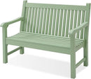 Psilvam Garden Bench, 2-Person Poly Lumber Patio Bench, All-Weather Outdoor Bench That Never Rot, Memorial Bench, Suit for Garden, Porch and Park (Green) by CozyNest Decor