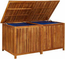 vidaXL Wooden Outdoor Storage Box with Gas-Lift Lid – Patio Deck Chest with Zippered Waterproof Bag for Garden Bench, Pool, Porch, Trunk, Cabinet, Teak Look – Brown, 59.1"x31.5"x29.5" by CozyNest Decor