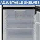 RecPro 10 Cu Ft 12V RV Refrigerator | Black Frost-Free Fridge with Freezer | Double Door, Adjustable Shelves, Reversible Door, Built-In Lock | 23.5”W x 26”D x 59”H | Off-Grid & Dry Camping Ready by CozyNest Decor