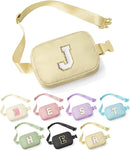 YOOLIFE Friendship Birthday Gift for Women - Khaki Initial Crossbody Belt Bag J by TinyTreasures Baby Boutique