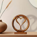 Decozen Gifts for Mom - Wooden Heart Sculpture - Mother's Day Birthday Gifts, Home, Office, Living Room, Shelf, Fireplace, Farmhouse, Tabletop, Boho and Mantle Decor - Mothers Day Decorations by CozyNest Decor