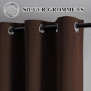 Blackout Curtains 108 Inches Long for Bedroom, Thermal Insulated Blackout Curtains 2 Panels Set, Solid Grommet Privacy Room Darkening Drapes for Living Room Windows(W52 x L108, Chocolate) by CozyNest Decor
