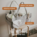 Parker Baby Co. Diaper Caddy - Nursery Storage Bin and Car Organizer for Diapers and Baby Wipes - Oatmeal, Large by TinyTreasures Baby Boutique