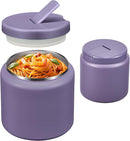 26oz Soup Thermo for Hot Food Kids with Buckle Lid Insulated Vacuum Food Jar Wide Mouth Leakproof Stainless Steel Lunch Container (Purple) by TinyTreasures Baby Boutique