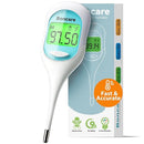 Boncare 9 Seconds Digital Basal Thermometer - Accurate Oral & Rectal Thermometer for Adults & Kids, Fever Alarm, Large Display (Blue) by TinyTreasures Baby Boutique