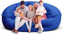 Bean Bag Chair for Adults 7FT,Soft Removable Cover for Teens/Girls Bedroom,Fluffy Giant Round Floor Beanbag Lounger Chairs (No Filler,Sapphire) by CozyNest Decor