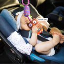 Toys for 0 3 6 9 to 12 Months, Soft Hanging Crinkle Squeaky Sensory Learning Toy Infant Newborn Stroller Car Seat Crib Travel Activity Plush Animal Wind Chime with Teether for Boys Girls by TinyTreasures Baby Boutique
