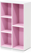 Furinno 5-Cube Reversible Open Shelf, White/Pink 11069WH/PI by TinyTreasures Baby Boutique