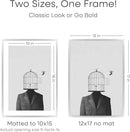 Homeforia 12x17 Picture Frame Silver, High End Metal 12x17 Frames with Mat 10x15 for Photo, 12 x 17 Silver Poster Frame Matted to 10 x 15 Print, 17x12 Hanging Frame, Tempered Glass, Wall Kit, Set of 1 by CozyNest Decor