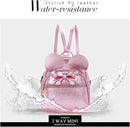 KL928 Girls Bowknot Polka Dot Cute Mini Backpack Small Daypacks Convertible Shoulder Bag Purse for Women by TinyTreasures Baby Boutique