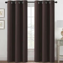H.VERSAILTEX Blackout Curtains for Bedroom Thermal Insulated Room Darkening Living Room Curtains 84 Inch Long Grommet Privacy Protection Window Curtain Panels/Drapes, 2 Panels, Chocolate Brown by CozyNest Decor