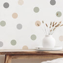 Boho Polka Dot Wall Decals 72 PCS, Removable Wall Decals Kids Room Decor Vinyl Murals DIY Cute Decorations (12 Sheets) by TinyTreasures Baby Boutique