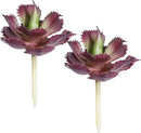 Duovlo Artificial Succulent Plant 7.08 Inch Faux Succulents Agave potatorum Flower Arrangement Craft Wall DIY Materials Pack of 2 (Dark Purple) by GreenHaven Gardens