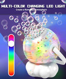 Rechargeable Bubble Machine, Bubble Maker for Kids with Colorful LED Light, Make Large Bubbles, 600mL Capacity - Outdoor Party Birthday Halloween Toys Gifts for Toddlers Ages 3+ Boys Girls by TinyTreasures Baby Boutique