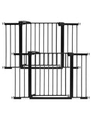 Babelio Baby Gate for Doorways and Stairs, 29-48" Auto Close Dog Gate, Easy-Install Pressure Mounted Satey Door, No Drilling Safety Gate for Child and Pets, 2 Pack, Black by TinyTreasures Baby Boutique